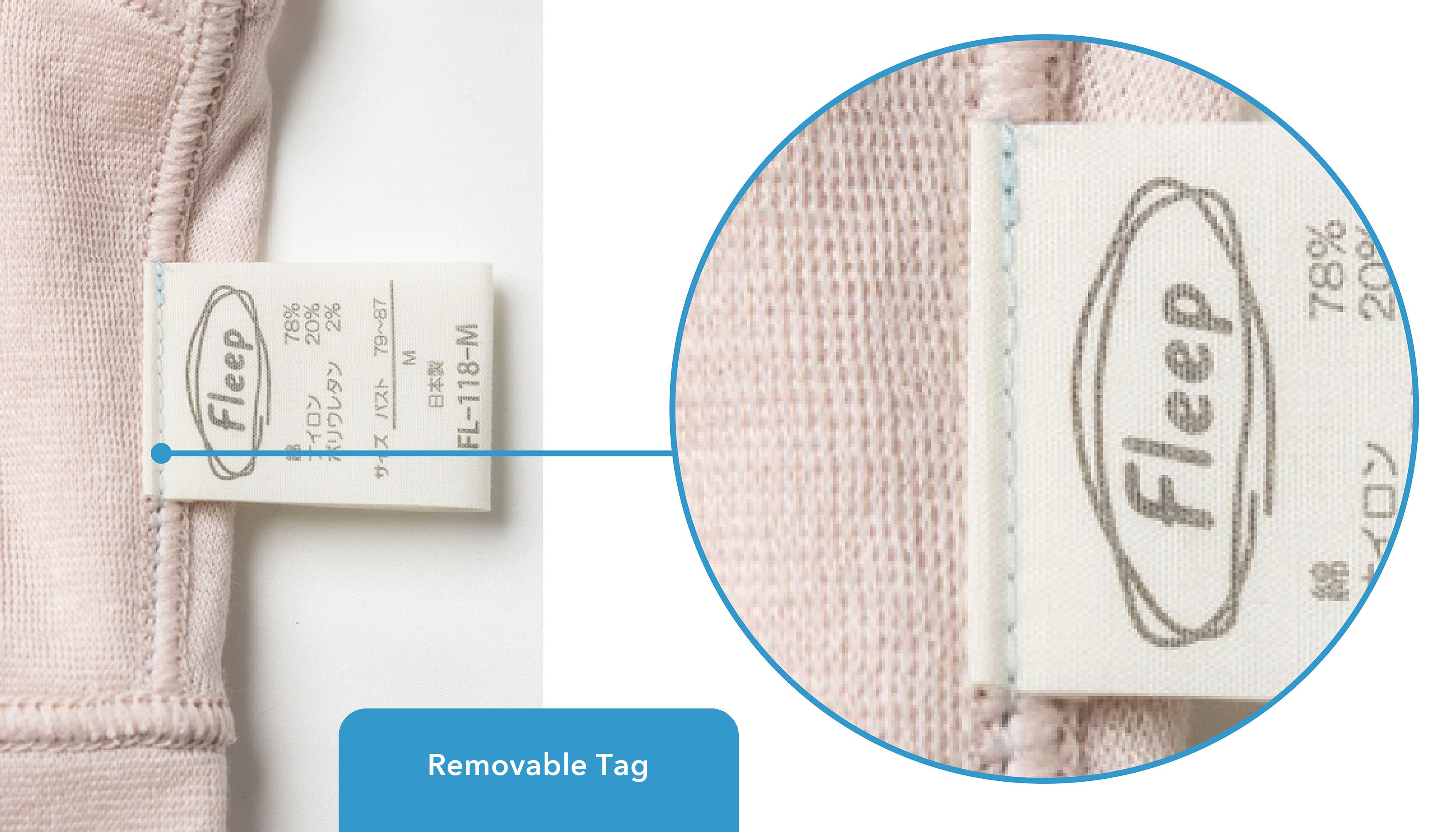 Fleep removable tag